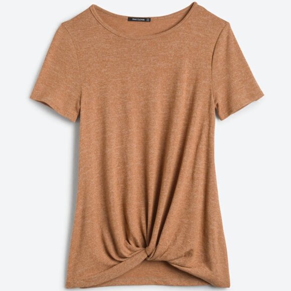 Pink Clover Brown Short Sleeve Tee - Picture 1 of 3